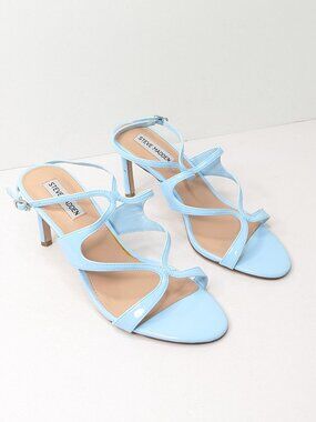 Steve Madden Gracia Heeled Sandals Light Blue Womens 9 Wide